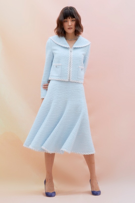 Delphinium Tweed Skirt